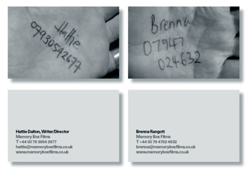 Print materials for Memorybox Films